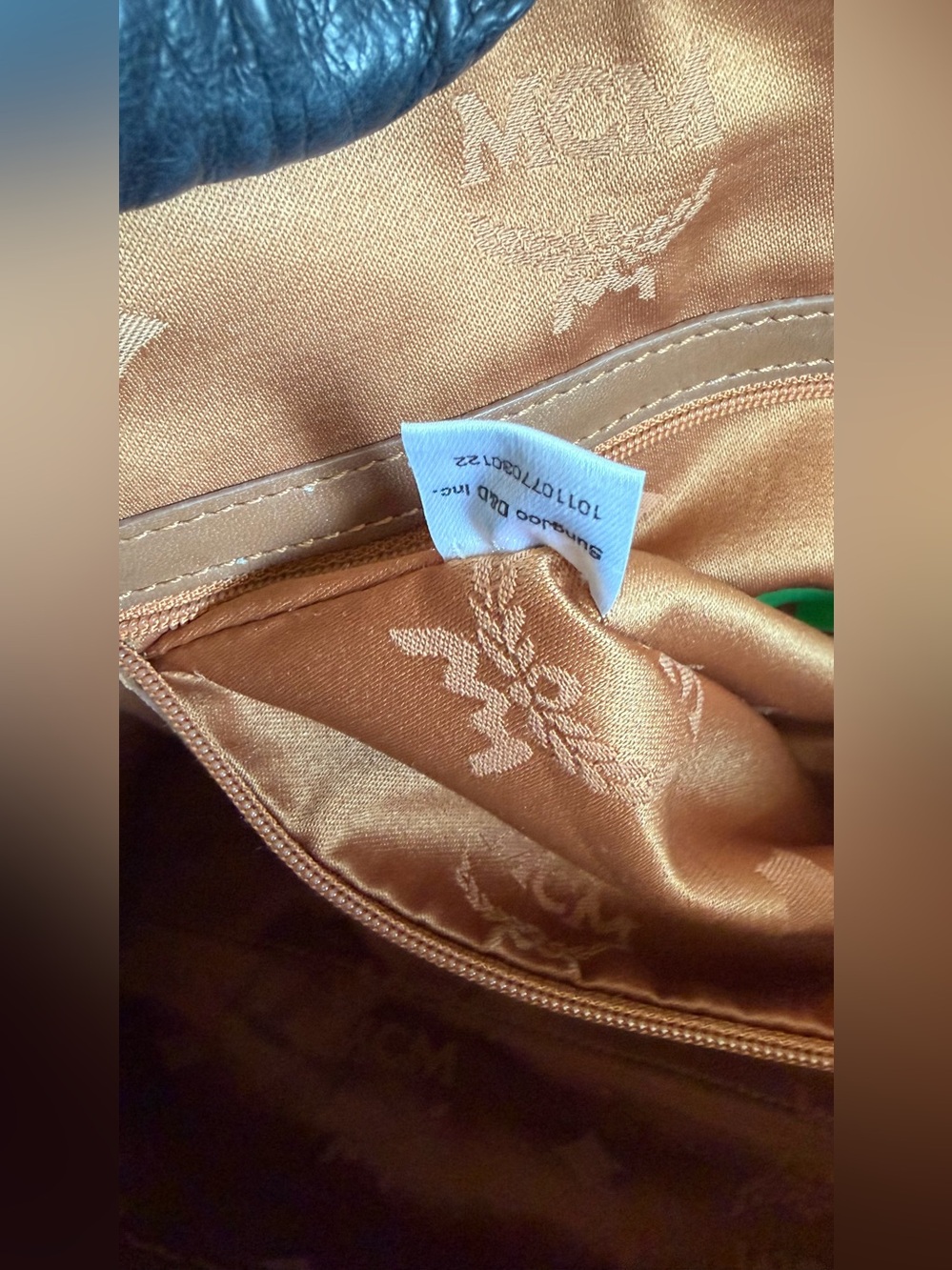 MCM Cognac Monogram Boston Satchel with Brown Trim - Picture 12 of 13